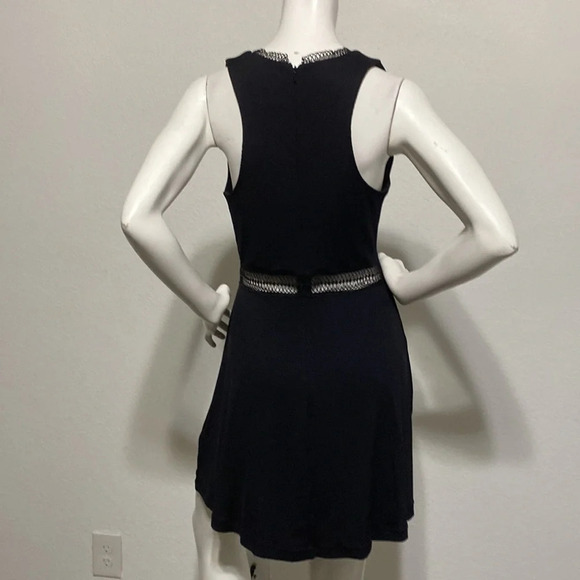 NBD Revolve Unforgiven Ribbed Lattice Dress Black Mini - Picture 7 of 10